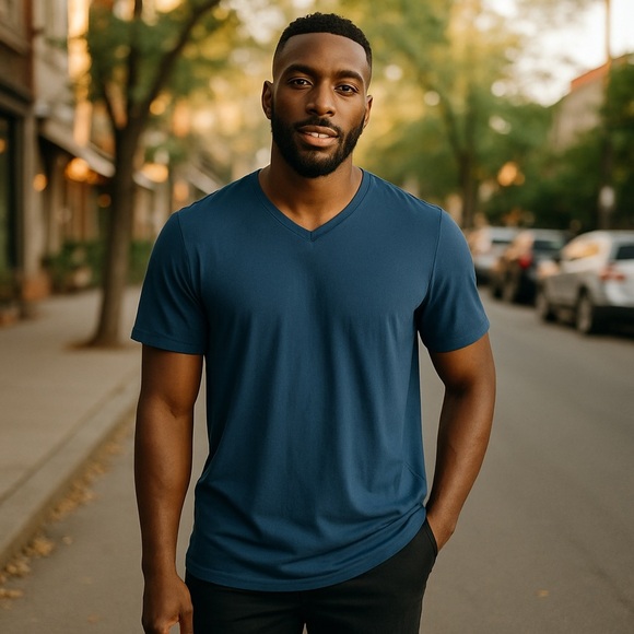 JOHN VARVATOS STAR USA Tee - Dark Blue (XL) | Luxury Essentials Designer preppy - Picture 5 of 11